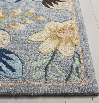 Safavieh Blossom BLM571F Grey / Blue Area Rug Detail