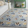 Safavieh Blossom BLM571F Grey / Blue Area Rug Room Scene Feature