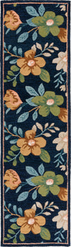 Safavieh Blossom BLM571N Navy / Green Area Rug Runner