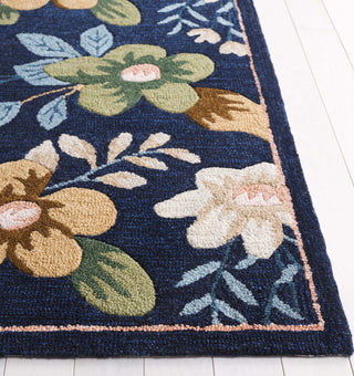 Safavieh Blossom BLM571N Navy / Green Area Rug Detail