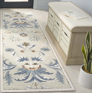 Safavieh Blossom BLM572W Sage / Blue Area Rug Room Scene