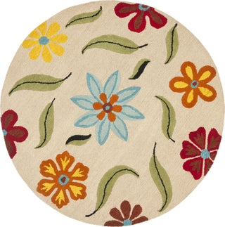 Safavieh Blossom BLM678A Beige / Multi Area Rug Round