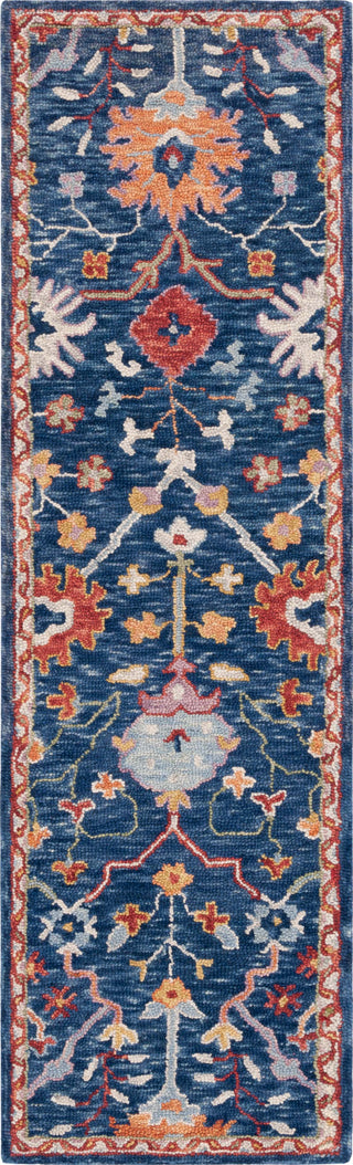 Safavieh Blossom BLM686M Blue / Red Area Rug Runner