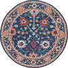 Safavieh Blossom BLM686M Blue / Red Area Rug Round