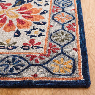 Safavieh Blossom BLM687A Ivory / Red Area Rug Detail