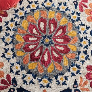 Safavieh Blossom BLM687A Ivory / Red Area Rug Detail