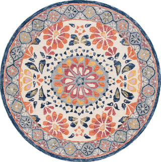 Safavieh Blossom BLM687A Ivory / Red Area Rug Round