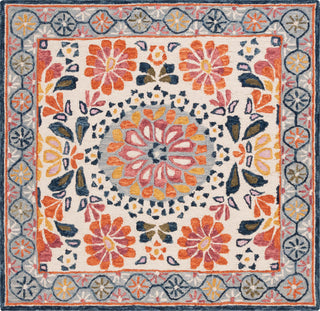 Safavieh Blossom BLM687A Ivory / Red Area Rug Square
