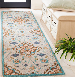 Safavieh Blossom BLM689B Beige / Blue Area Rug Room Scene