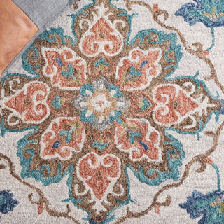 Safavieh Blossom BLM689B Beige / Blue Area Rug Detail