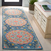 Safavieh Blossom BLM690M Blue / Red Area Rug Room Scene Feature