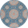 Safavieh Blossom BLM690M Blue / Red Area Rug Round