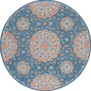 Safavieh Blossom BLM690M Blue / Red Area Rug Round