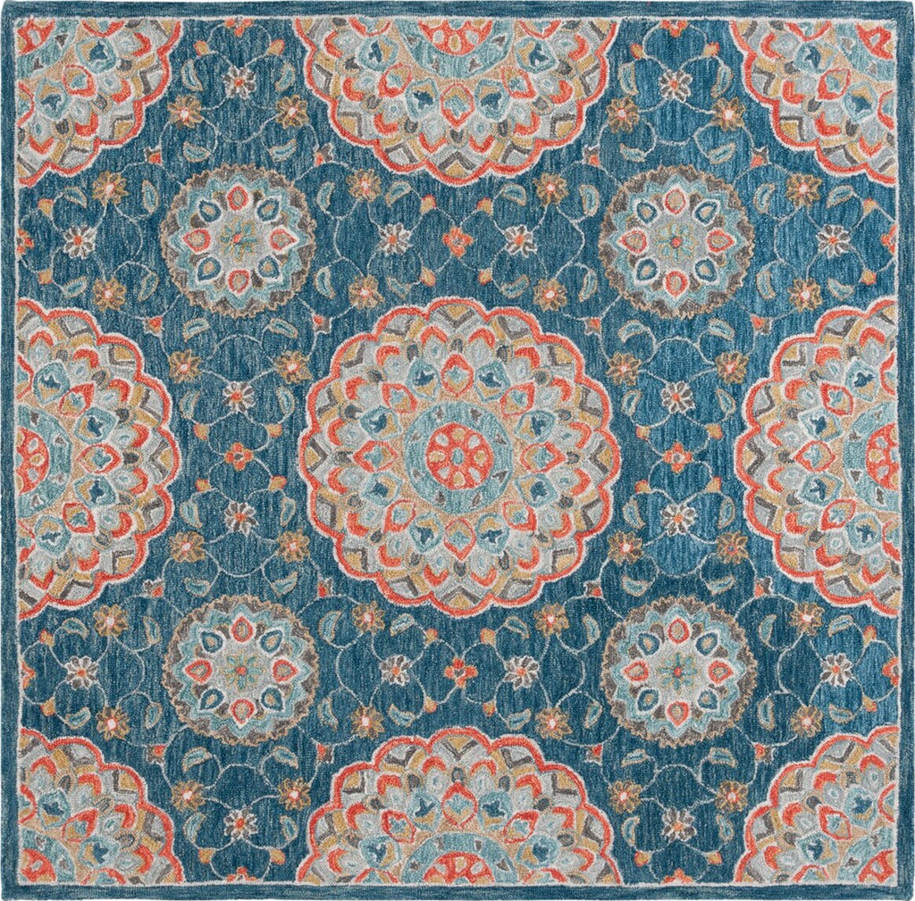 Safavieh Blossom BLM690M Blue / Red Area Rug main image