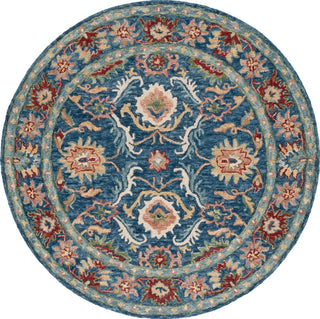 Safavieh Blossom BLM691M Blue / Green Area Rug Round