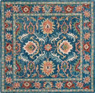 Safavieh Blossom BLM691M Blue / Green Area Rug Square