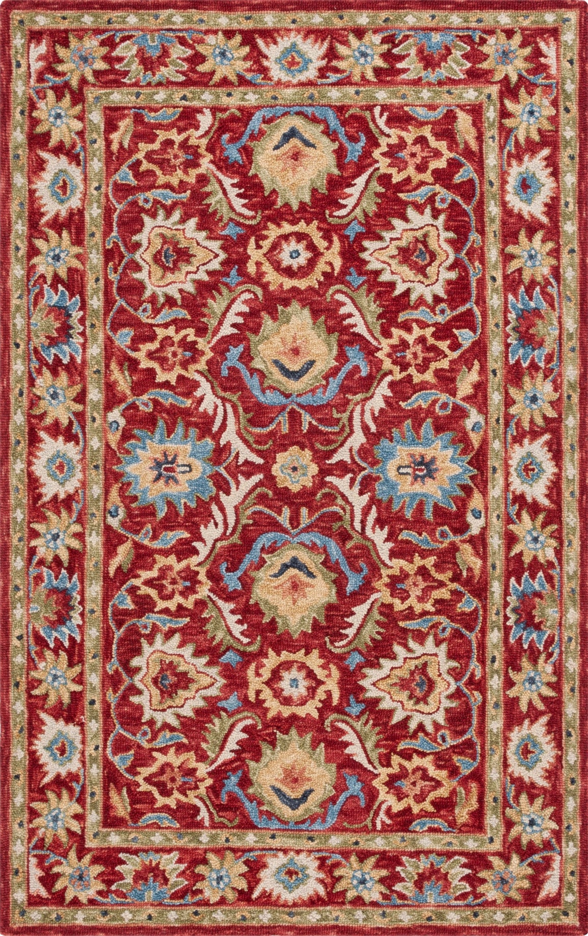 Safavieh Blossom BLM691Q Red / Green Area Rug main image