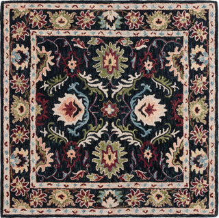 Safavieh Blossom BLM691Z Black / Ivory Area Rug Square