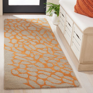 Safavieh Blossom BLM695C Grey / Orange Area Rug Room Scene Feature
