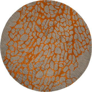 Safavieh Blossom BLM695C Grey / Orange Area Rug Round