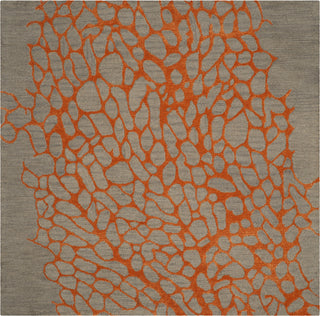 Safavieh Blossom BLM695C Grey / Orange Area Rug Square