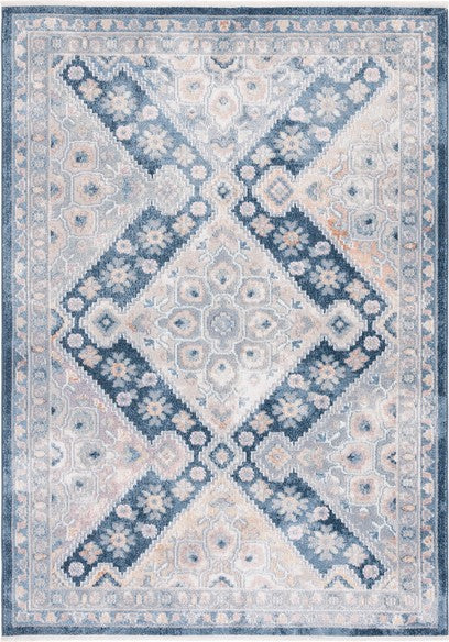 Safavieh Blair Washable BLR220 Grey / Navy Area Rug