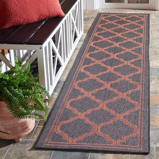 Safavieh Bermuda BMU810 Charcoal / Rust Machine Washable Area Rug