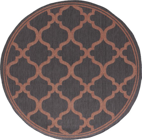 Safavieh Bermuda BMU810 Charcoal / Rust Machine Washable Area Rug