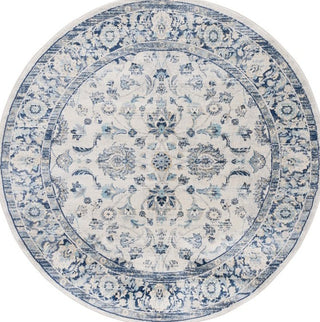 Safavieh Brentwood BNT874M Blue / Light Grey Area Rug Round