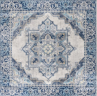 Safavieh Brentwood BNT874M Blue / Light Grey Area Rug Square