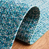 Safavieh Braided BRA201K Teal / Green Machine Washable Area Rug Detail