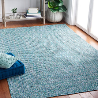 Safavieh Braided BRA201K Teal / Green Machine Washable Area Rug Room Scene