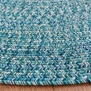 Safavieh Braided BRA201K Teal / Green Machine Washable Area Rug Detail