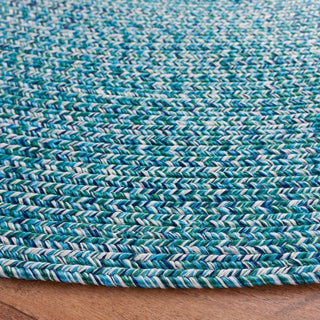 Safavieh Braided BRA201K Teal / Green Machine Washable Area Rug Detail