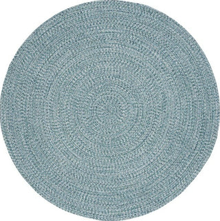 Safavieh Braided BRA201K Teal / Green Machine Washable Area Rug Round