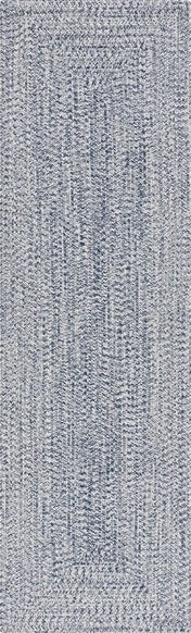 Safavieh Braided BRA201N Dark Blue / Ivory Machine Washable Area Rug Runner