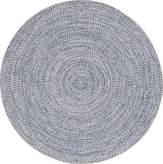 Safavieh Braided BRA201N Dark Blue / Ivory Machine Washable Area Rug Round