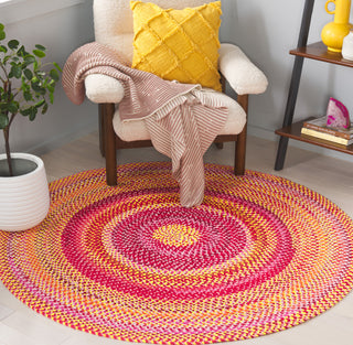 Safavieh Braided 800 BRA823Q Red / Orange Area Rug Room Scene