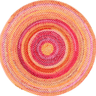 Safavieh Braided 800 BRA823Q Red / Orange Area Rug Round