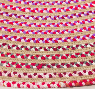 Safavieh Braided 800 BRA861P Natural / Red Area Rug Detail