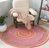 Safavieh Braided 800 BRA861P Natural / Red Area Rug Room Scene