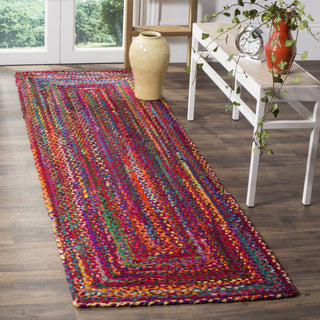 Safavieh Braided BRD210A Red / Multi Area Rug Room Scene Feature