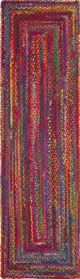 Safavieh Braided BRD210A Red / Multi Area Rug Runner