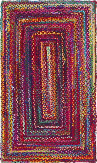 Safavieh Braided BRD210A Red / Multi Area Rug Main