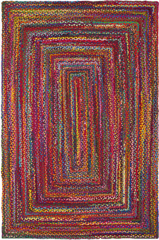 Safavieh Braided BRD210A Red / Multi Area Rug Main