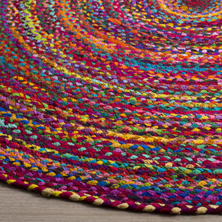 Safavieh Braided BRD210A Red / Multi Area Rug Detail