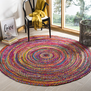 Safavieh Braided BRD210A Red / Multi Area Rug Room Scene Feature