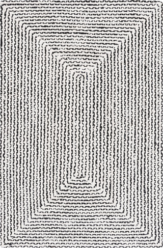 Safavieh Braided BRD260Z Black / Ivory Area Rug main image