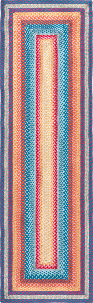 Safavieh Braided BRD308Q Red / Orange Area Rug Runner