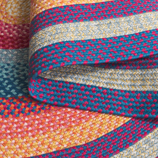 Safavieh Braided BRD308Q Red / Orange Area Rug Fold